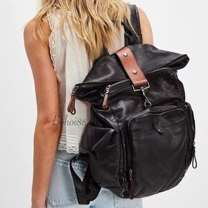 NEW Free People Brigade Leather Backpack